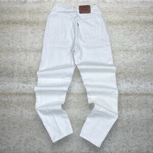 Vintage Levis Jeans 512 Slim Fit Tapered Leg Made USA Snow White Wash Denim 90s